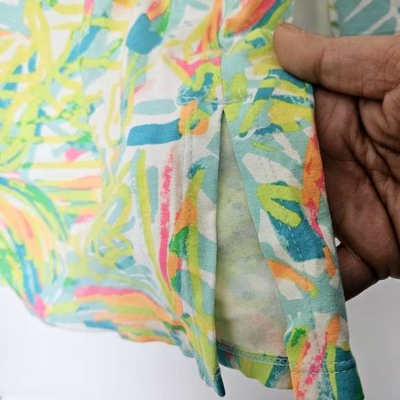 Lily Pulitzer Sz XS Rylie UPF Hooded Cover Up Sea Salt & Sunrope Tassel Dress - Picture 8 of 13